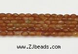 CAA5457 15.5 inches 8*12mm faceted rice agate beads