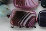 CAA546 15.5 inches 22*30mm rectangle dyed madagascar agate beads