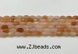 CAA5464 15.5 inches 8*12mm faceted rice agate beads