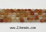 CAA5465 15.5 inches 8*12mm faceted rice agate beads