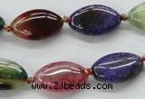 CAA547 15.5 inches 12*20mm marquise dyed madagascar agate beads