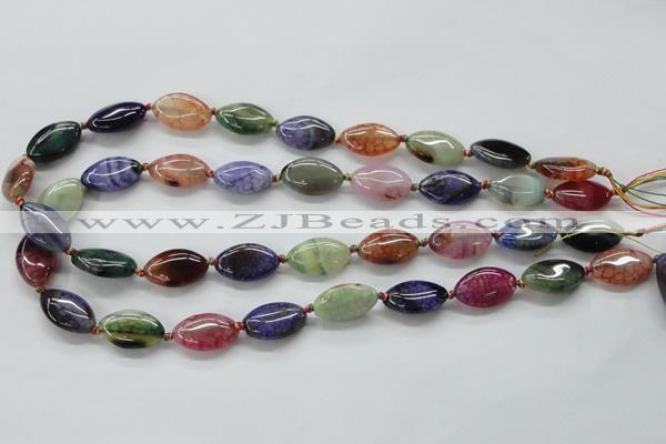 CAA547 15.5 inches 12*20mm marquise dyed madagascar agate beads