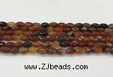 CAA5470 15.5 inches 8*12mm faceted rice agate beads