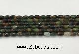 CAA5473 15.5 inches 8*12mm faceted rice agate beads