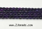 CAA5477 15.5 inches 8*12mm faceted rice agate beads
