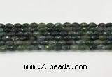 CAA5479 15.5 inches 8*12mm faceted rice agate beads