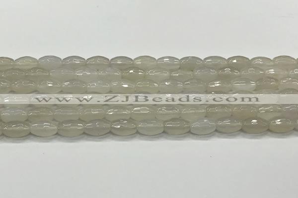 CAA5480 15.5 inches 8*12mm faceted rice agate beads