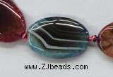 CAA552 15.5 inches 20*30mm oval dyed madagascar agate beads