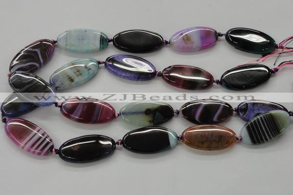 CAA553 15.5 inches 20*40mm oval dyed madagascar agate beads