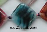 CAA556 15.5 inches 25*25mm diamond dyed madagascar agate beads