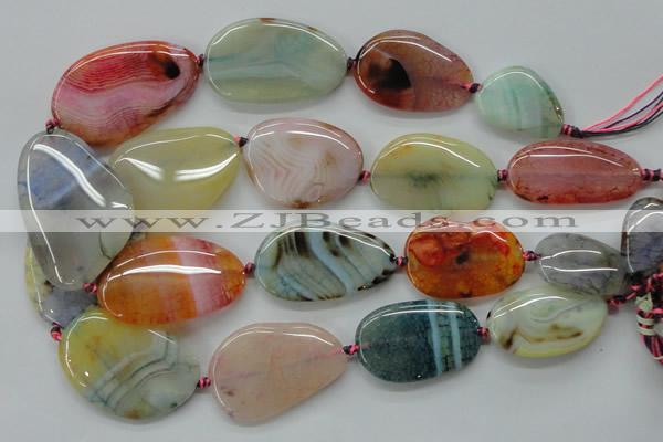 CAA558 15.5 inches 20-35mm*30-45mm freeform dyed madagascar agate beads