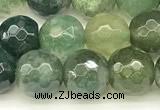 CAA5745 15 inches 6mm faceted round moss agate beads