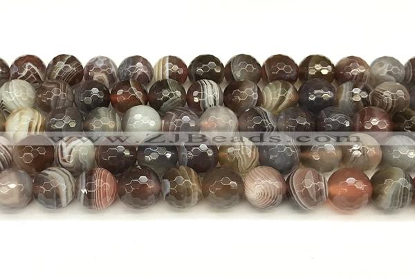 CAA5792 15 inches 10mm faceted round botswana agate beads