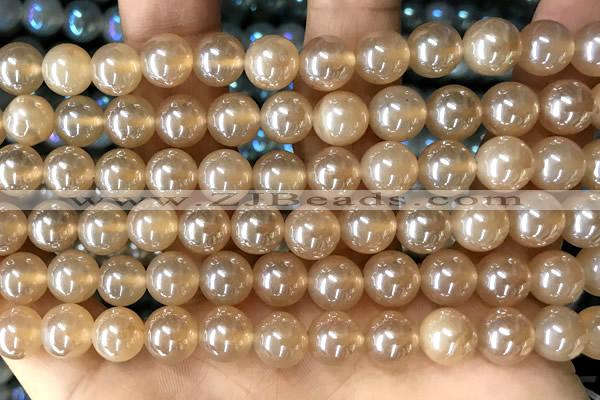 CAA5821 15 inches 8mm round AB-color agate beads