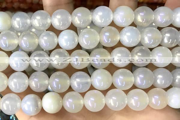 CAA5826 15 inches 10mm round AB-color agate beads