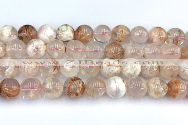 CAA5852 15 inches 11mm - 12mm round sakura agate beads
