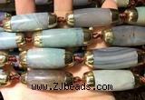 CAA5860 14*38mm - 16*43mm rice agate beads