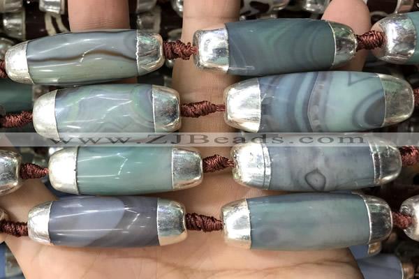 CAA5867 14*38mm - 16*43mm rice agate beads