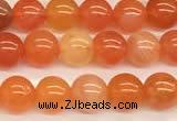 CAA5924 15 inches 6mm round red botswana agate beads