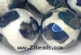 CAA5937 8mm, 10mm & 12mm faceted round AB-color tibetan agate beads