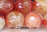 CAA5967 15 inches 10mm faceted round AB-color line agate beads