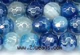 CAA5991 15 inches 6mm faceted round AB-color line agate beads