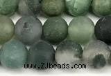 CAA6071 15 inches 6mm round matte moss agate beads