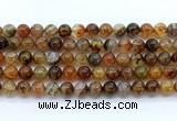 CAA6112 15.5 inches 8mm round dragon vein agate gemstone beads