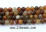 CAA6113 15.5 inches 10mm round dragon vein agate gemstone beads