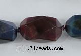 CAA613 15.5 inches 18*32mm faceted nuggets dragon veins agate beads