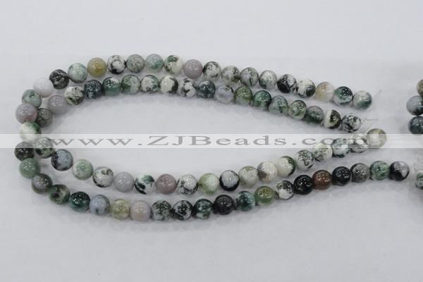 CAA702 15.5 inches 10mm round tree agate gemstone beads wholesale