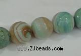 CAA725 15.5 inches 14mm faceted round fire crackle agate beads