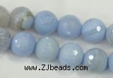 CAA739 15.5 inches 14mm faceted round blue lace agate beads wholesale