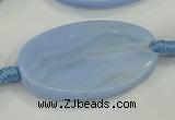 CAA744 15.5 inches 25*40mm oval blue lace agate beads wholesale