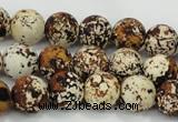 CAA753 15.5 inches 14mm round wooden agate beads wholesale