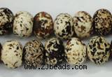CAA755 15.5 inches 10*14mm rondelle wooden agate beads wholesale