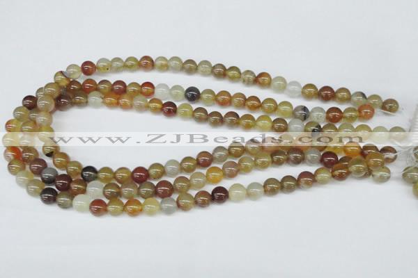 CAA891 15.5 inches 8mm round agate gemstone beads wholesale