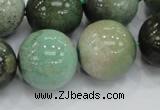 CAB02 15.5 inches 20mm round green grass agate gemstone beads