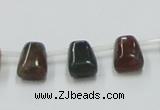 CAB130 15.5 inches 8*12mm trapezoid india agate gemstone beads