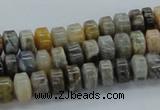 CAB139 15.5 inches 5*8mm roundel bamboo leaf agate beads