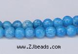 CAB220 15.5 inches 6mm round blue crazy lace agate beads