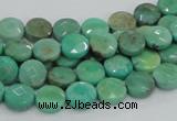 CAB32 15.5 inches 8mm faceted coin green grass agate gemstone beads