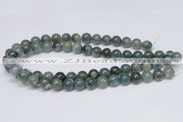 CAB386 15.5 inches 12mm round moss agate gemstone beads wholesale