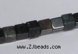 CAB397 15.5 inches 8*8mm cube moss agate gemstone beads wholesale