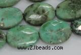 CAB40 15.5 inches 15*20mm faceted oval green grass agate beads