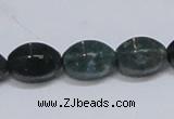 CAB423 15.5 inches 10*14mm faceted rice moss agate gemstone beads