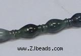 CAB425 15.5 inches 8*16mm vase-shaped moss agate gemstone beads