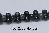 CAB427 15.5 inches 6*12mm bone-shaped moss agate gemstone beads