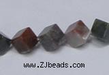 CAB442 15.5 inches 8*8mm inclined cube indian agate gemstone beads