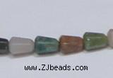 CAB446 15.5 inches 8*10mm faceted teardrop indian agate gemstone beads